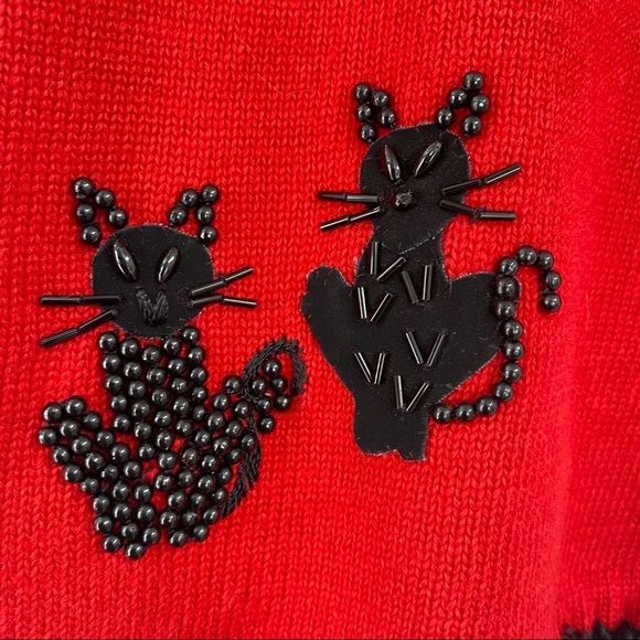 Michael Simon Kitty Kat Vintage Sweater Size P/M - Picture 10 of 14